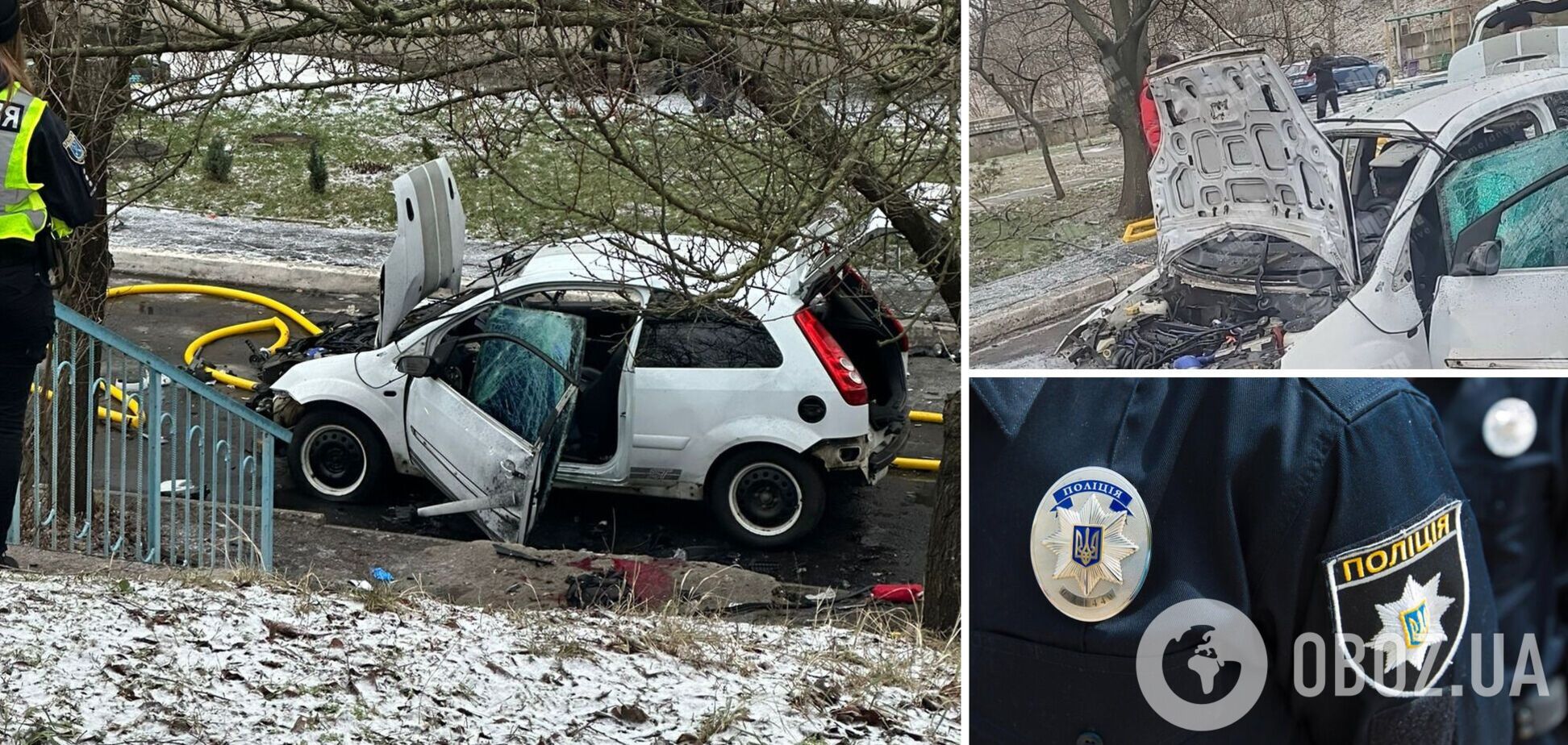 У Дніпрі посеред вулиці вибухнув автомобіль: є потерпілий. Фото