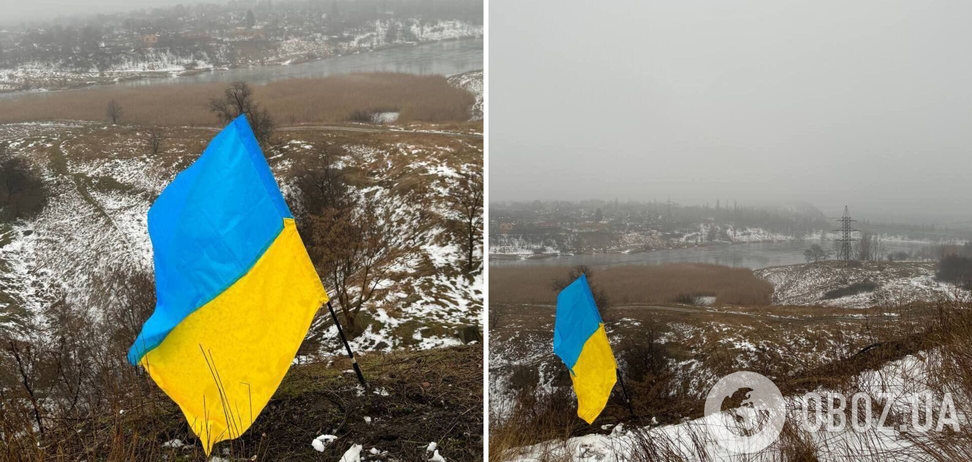 Украинские патриоты в День соборности подняли сине-желтое знамя в оккупированной Макеевке. Видео
