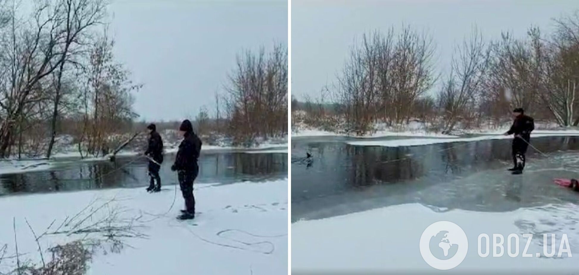 В Кировоградской области двое детей провалились под лед: восьмилетнего мальчика нашли мертвым. Видео