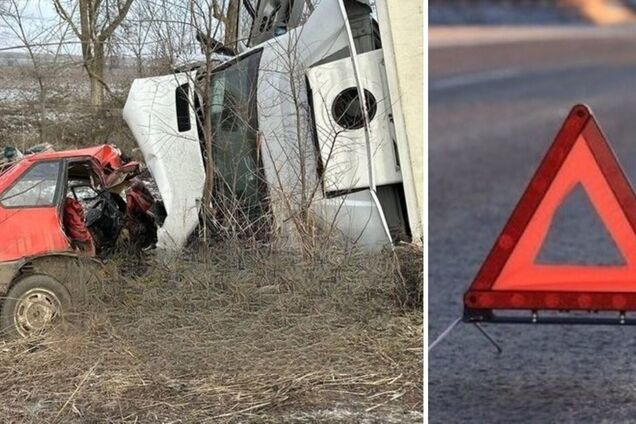 Йшов на обгін: на Дніпропетровщині легковик влетів у фуру, загинули троє чоловіків. Фото