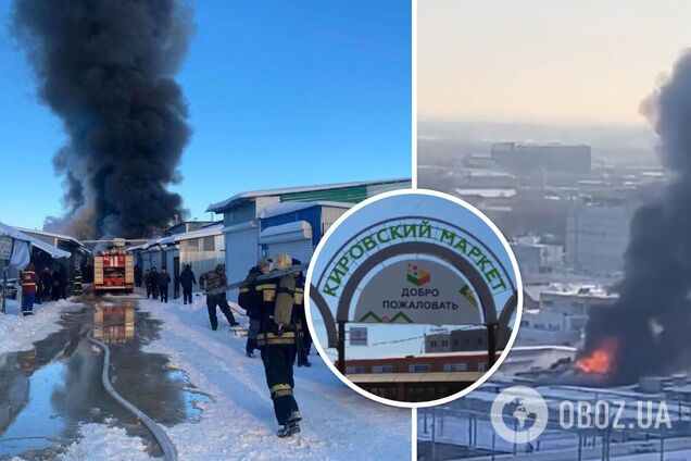 У російській Самарі спалахнула потужна пожежа, піднялася стіна вогню й диму. Відео