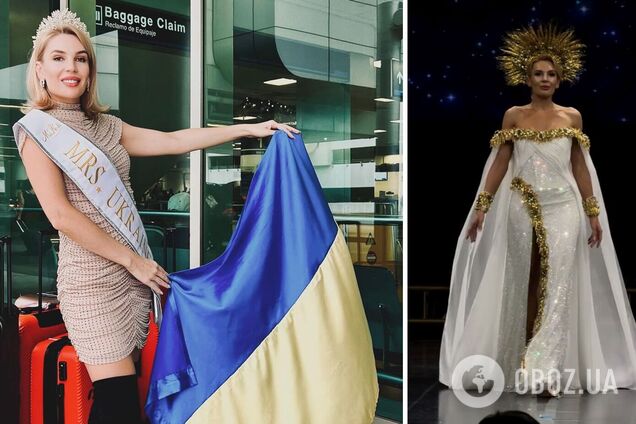 Украинка на 'Миссис Мира' в образе Богини Эйрены мощно обратилась к зрителям со сцены. Видео