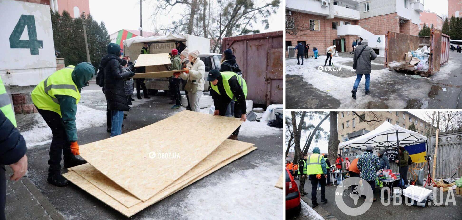 Прибирати прийшли дорослі і діти