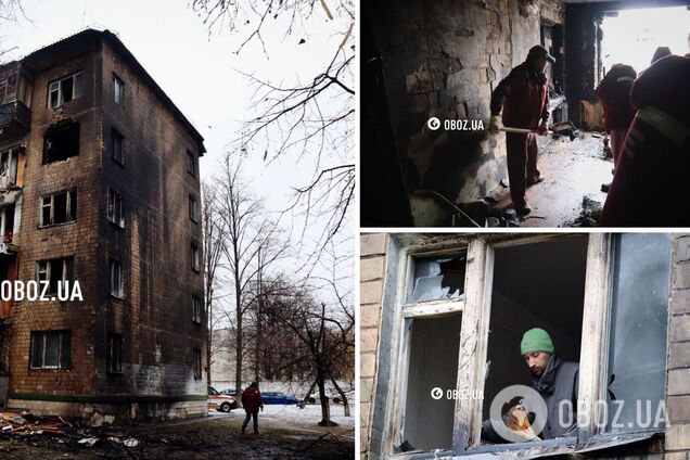 Последствия ракетной атаки в Святошинском районе столицы