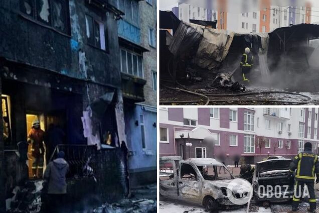 Последствия вражеской атаки в Киевской области