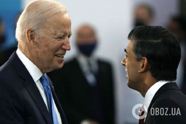 Байден и Сунак обсудили дальнейшую помощь Украине: о чем договорились