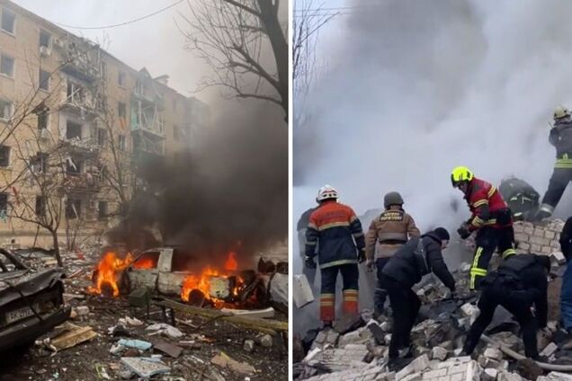 Росія б'є по цивільних: з'явилися моторошні кадри наслідків атаки Росії на Харків. Відео