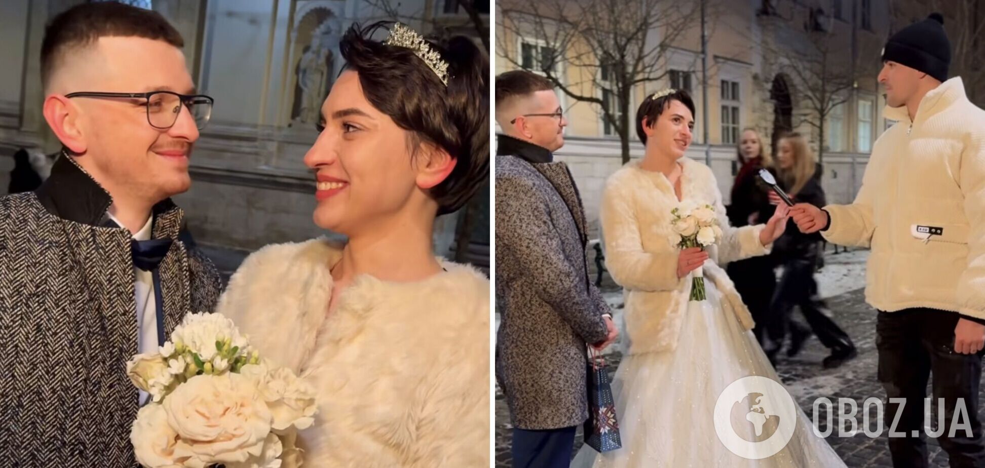 'Скільки коштує Look?' Захисник України і його наречена в термоштанах і позиченій весільній сукні захопили мережу