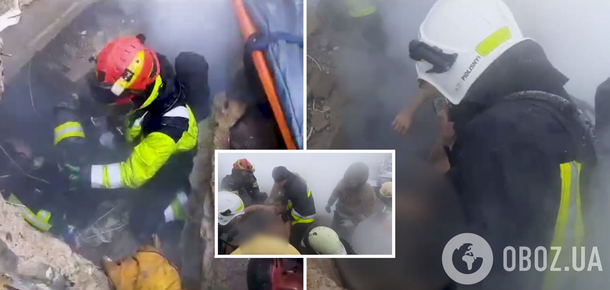 'Героїчна робота': з'явилися кадри, як рятували чоловіка з-під завалів багатоповерхівки після удару РФ. Відео