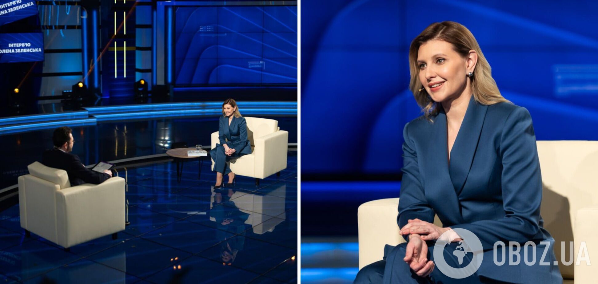 Сережки-пусети, шпильки і подовжений жакет: Зеленська вразила елегантним луком кольору морської хвилі