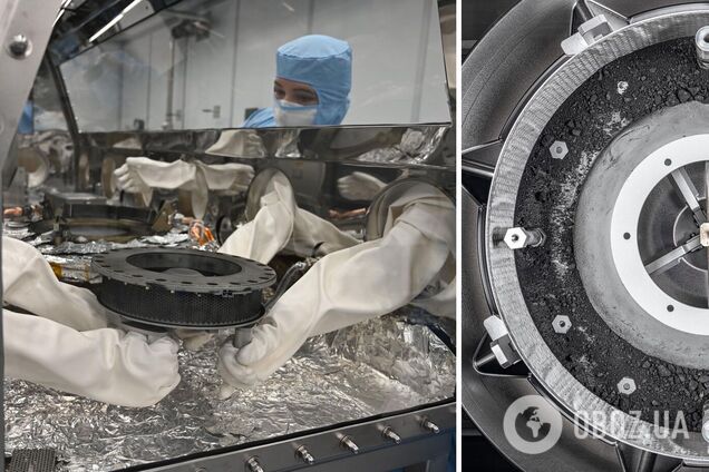 NASA вперше показало, що було всередині контейнера зі зразками астероїда Бенну. Фото