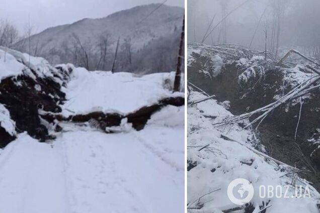 На Закарпатті стався потужний зсув ґрунту: можлива евакуація населення. Фото