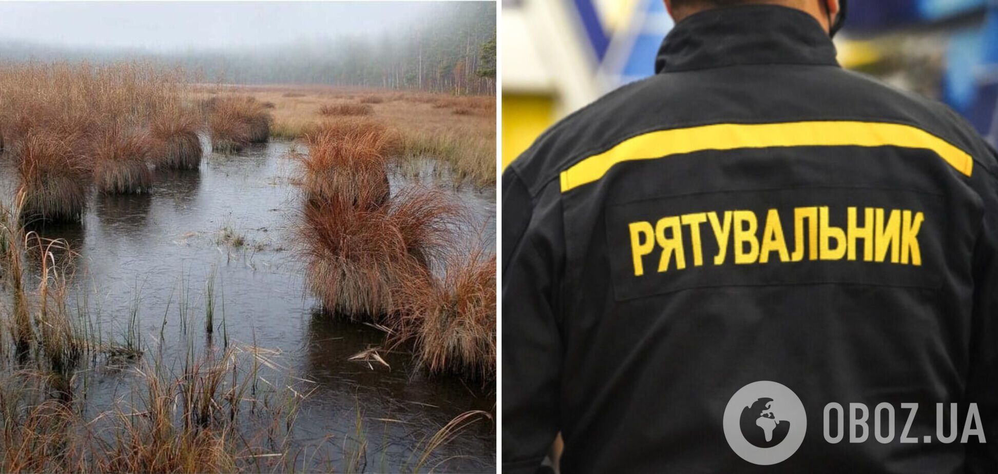На Львівщині рятувальники дістали дівчинку з болота: хотіла скоротити шлях між озерами