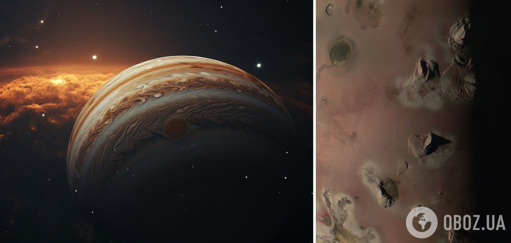 NASA показало 10-кілометрові гори на унікальному фото вулканічного супутника Юпітера Іо