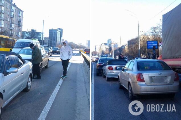 На месте ДТП образовалась пробка