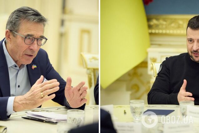 Зеленский встретился в Киеве с бывшим генсеком НАТО: о чем говорили. Фото и видео