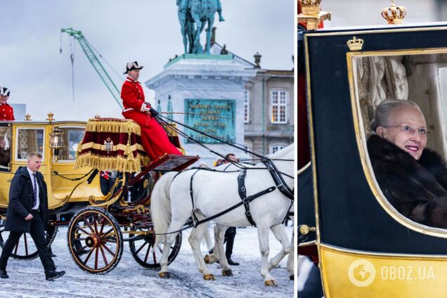 Золота карета, шуба і бордова сукня з орденами: якою була остання поява на публіці 83-річної королеви Данії Маргрете ІІ
