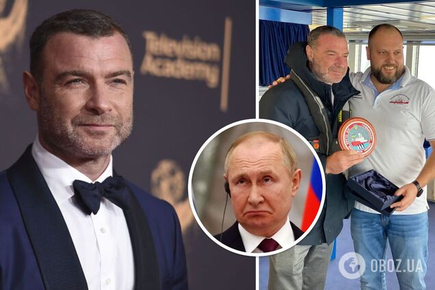 'Путин – придурок': звезда 'Людей Икс' Лиев Шрайбер по-украински обратился к экипажу ледокола 'Ноосфера'