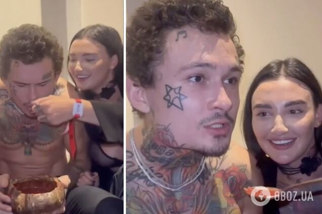 Порноакторка та блогерка з України нагодували Моргенштерна борщем, а той заговорив українською: мережа обурюється. Відео