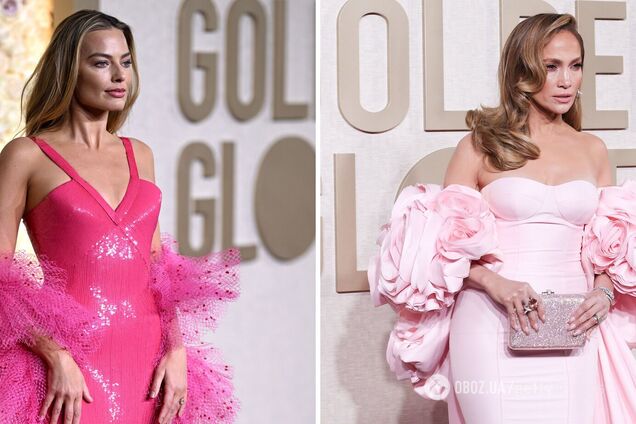 Марго Робби и Дженнифер Лопес в Барби-розовом. 15 лучших женских образов на красной дорожке 'Золотого глобуса-2024'