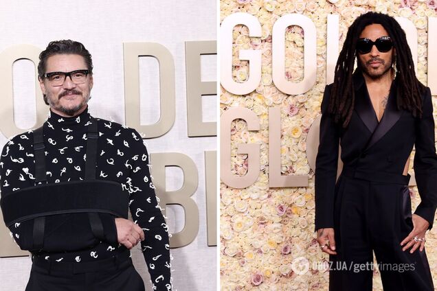 Педро Паскаль со сломанной рукой и эпатажный Ленни Кравиц: 7 мужчин, поразивших образами на красной дорожке 'Золотого глобуса-2024'