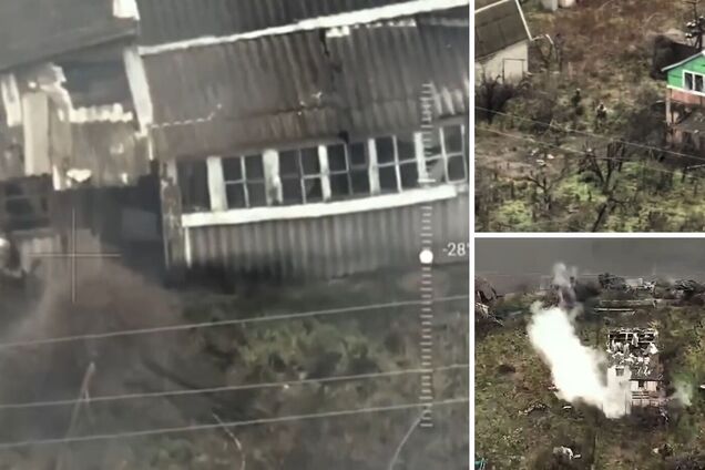 Взрывной 'сюрприз': украинские пограничники ликвидировали группу оккупантов, которые 'бродили' между заброшенными зданиями. Видео