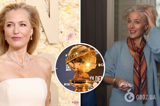 Звезда 'Полового воспитания' Джиллиан Андерсон надела на 'Золотой глобус-2024' платье с вышитыми вагинами