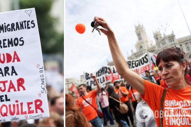 У столиці Іспанії відбувся багатотисячний мітинг: люди вимагали доступного житла