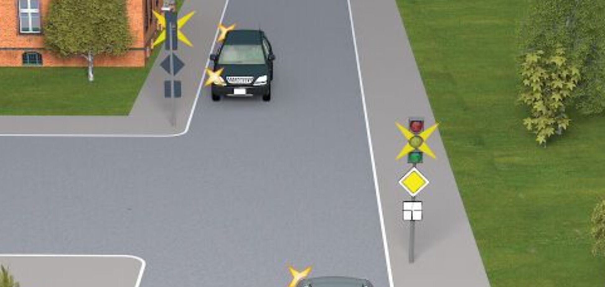 На якому малюнку нерегульоване перехрестя? Швидкий тест на знання ПДР