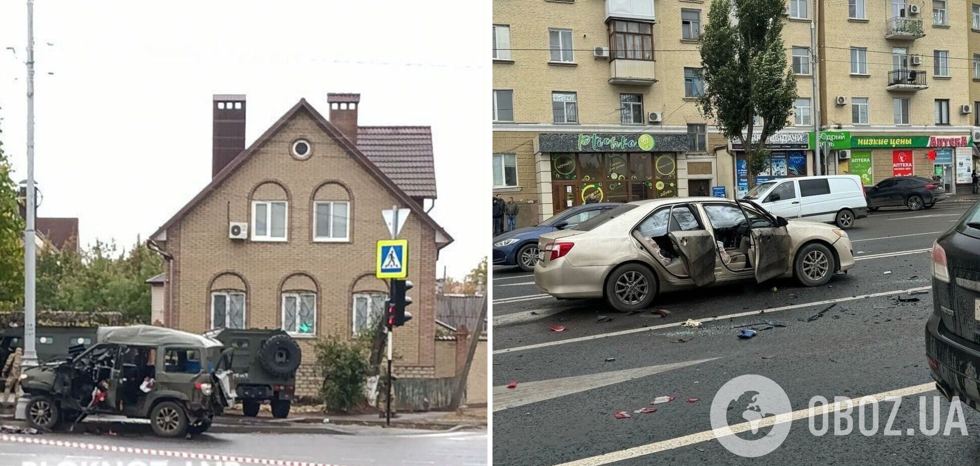 В оккупированном Луганске на дороге взорвался военный автомобиль: подорвали российского майора. Видео