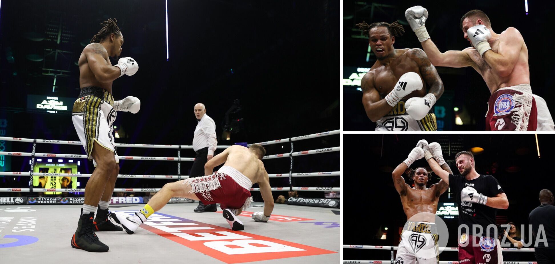 Знаменитий британський боксер відправив суперника в нокдаун першим ударом на 10-й секунді бою. Відео