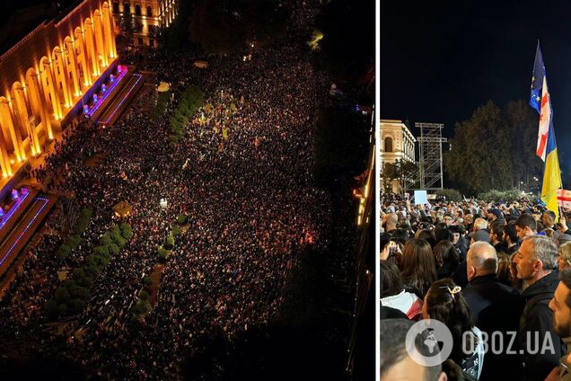 У Грузії починається Майдан? Протестувальники перекрили проспект Руставелі в Тбілісі, виступають лідери опозиції. Відео