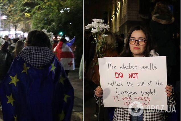 'Ми хочемо жити в європейській цивілізації': у Грузії на мітинг проти результатів парламентських виборів вийшли студенти. Фото