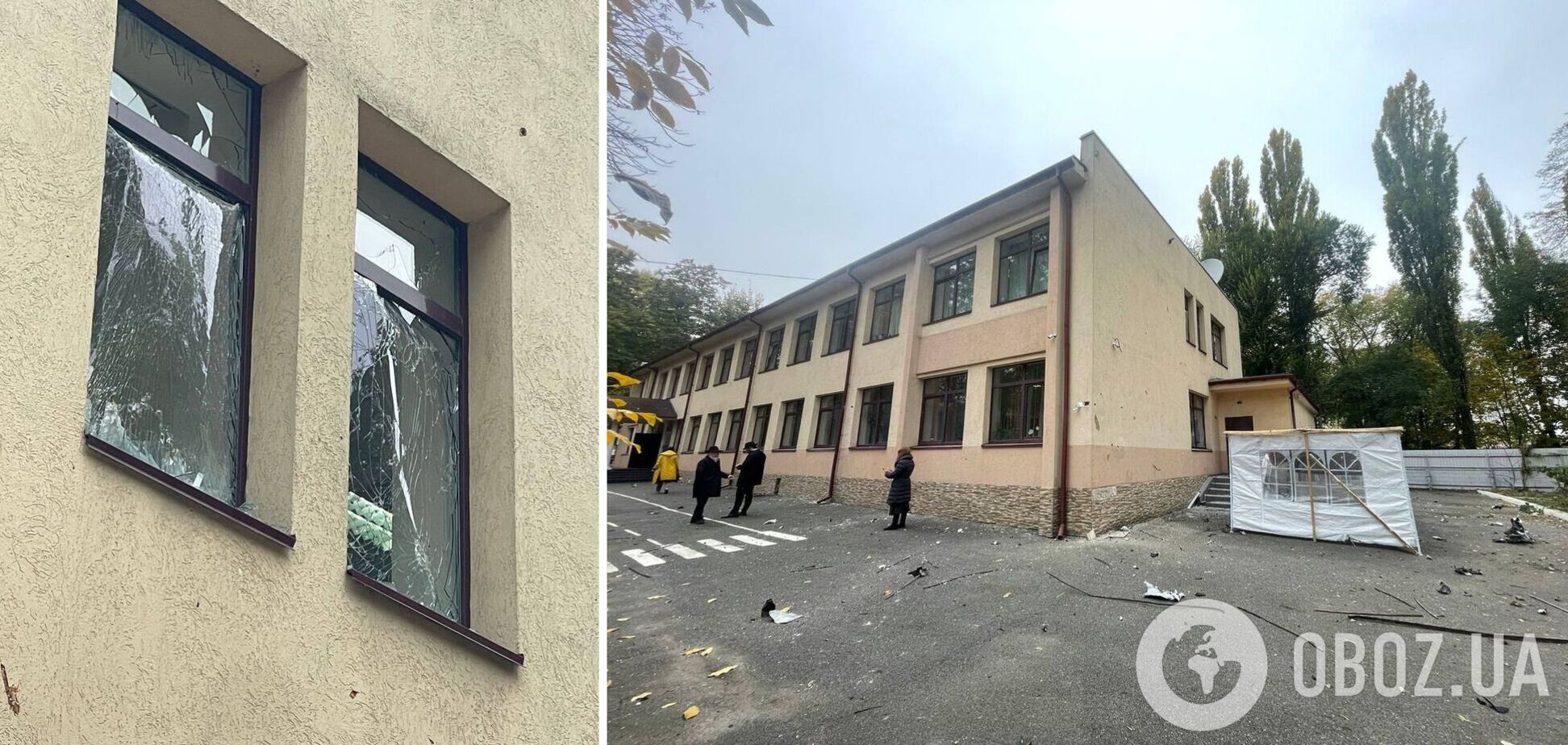 Внаслідок російської атаки в Києві було пошкоджено будівлю єврейської школи 'Перлина'. Подробиці і фото