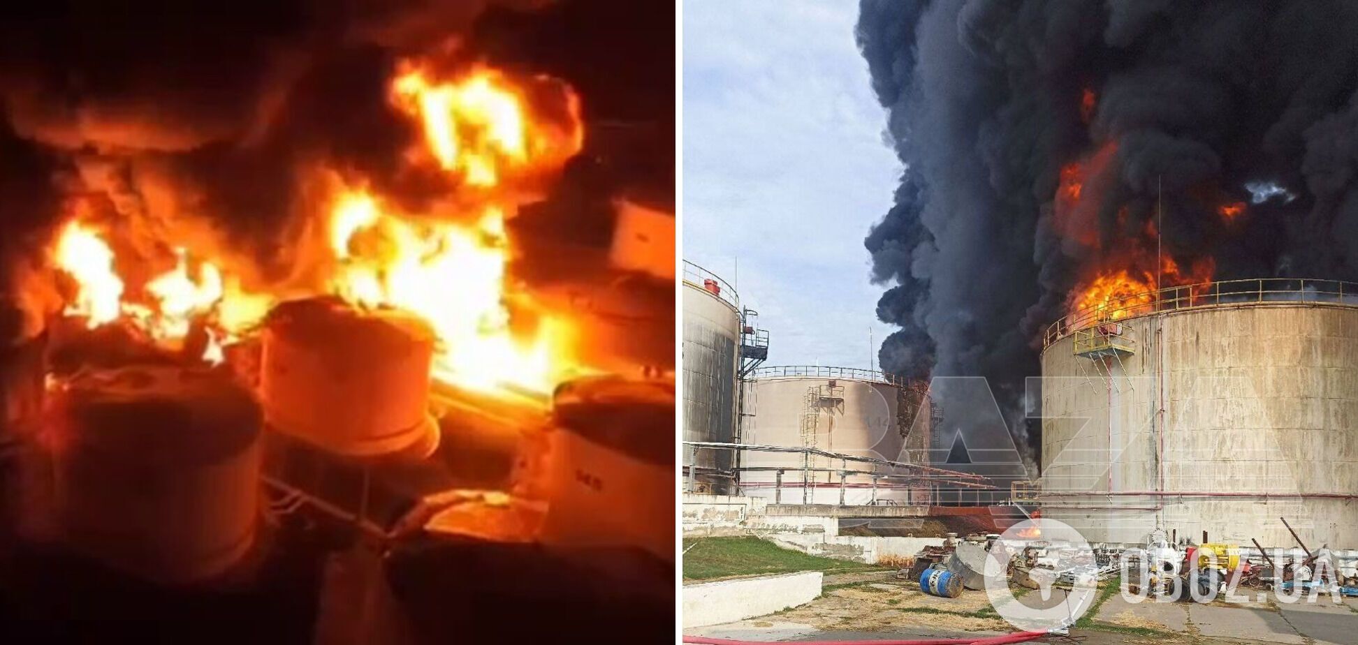 Палало потужно: у мережі з'явилося нове відео наслідків удару по нафтовому терміналу у Феодосії