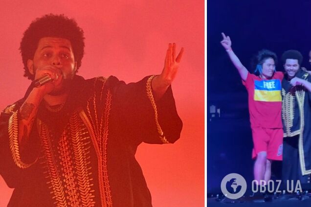 Активист в футболке 'Освободите Украину' налетел на The Weeknd во время концерта: певец испугался, но не отошел. Видео