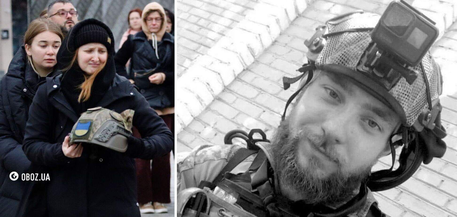 В гроб положили шлем с камерой: в Киеве попрощались с погибшим на фронте сержантом Андреем Романюком. Фото и видео