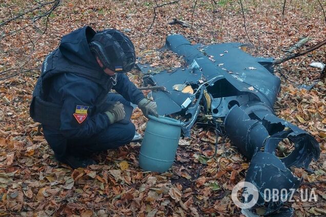 В Киевской области нашли обломки 'Шахеда' с уцелевшей боевой частью. Фото и подробности