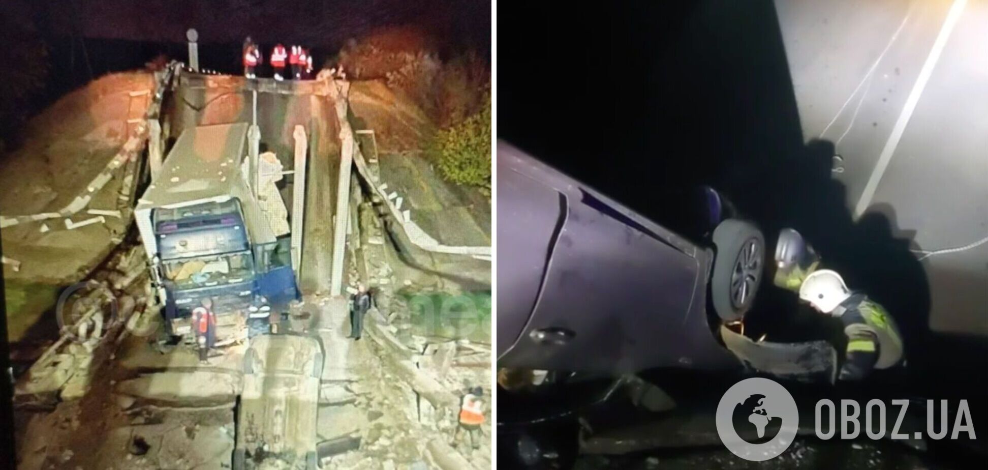 В окупованому Криму обвалився міст, яким росіяни перевозили вантажі. Фото й відео