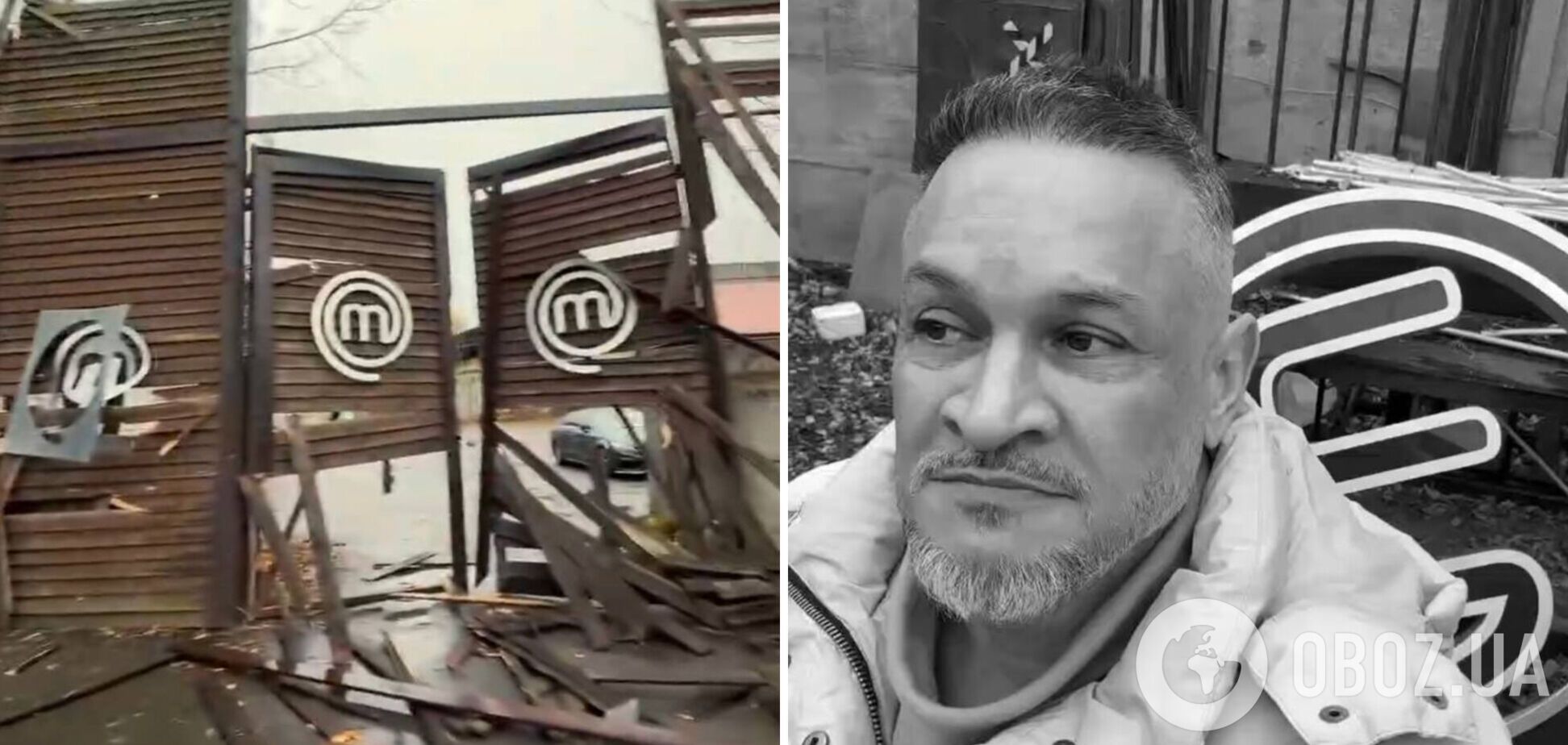 Эктор Хименес-Браво со слезами на глазах показал разрушенный россиянами павильон 'МастерШеф'. Видео