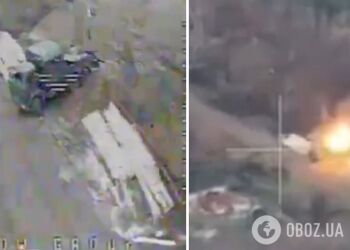 Работал FPV-дрон: пограничники уничтожили вражеский грузовик, перевозивший боеприпасы. Видео