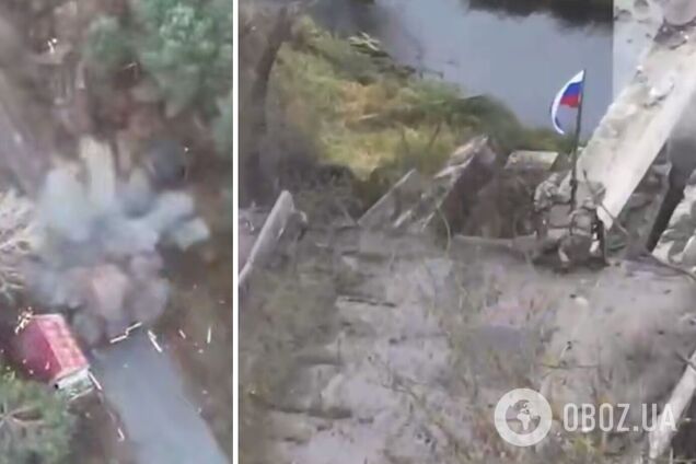 Силы обороны уничтожили российский триколор в Черниговской области, который установила ДРГ. Видео