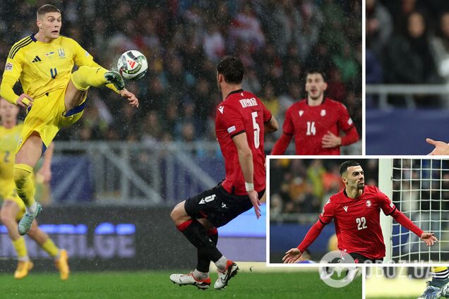 Сборная Украины упустила победу над Грузией в важнейшем матче Лиге наций. Видео