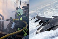 Українські пілоти F-16 збили близько 10 повітряних цілей під час ракетної атаки, – Зеленський