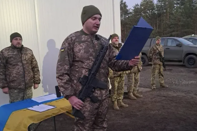 Первые добровольцы Украинского легиона в Польше приняли военную присягу. Фото