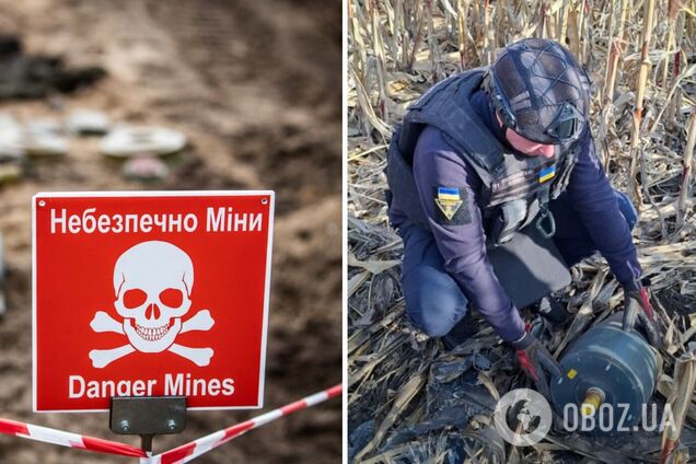 На Київщині фермер під час збору врожаю знайшов бойову частину російського 'Шахеда'. Фото