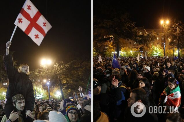 В столице Грузии возобновилась акция протеста: участники начали возводить баррикады.