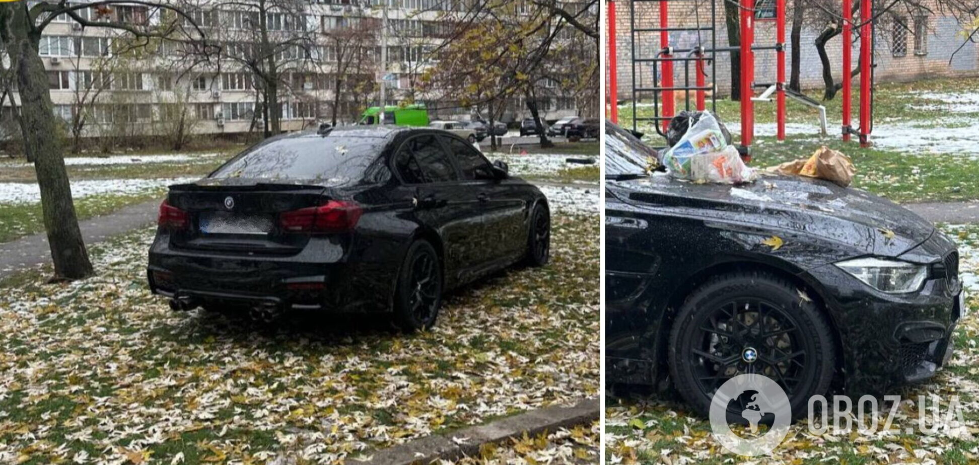 Карма не заставила себя ждать: в Киеве наказали 'героя парковки', который оставил свой BMW на зеленой зоне. Фото