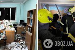 Россия атаковала Киев 'Шахедами': обломки попали в поликлинику, есть пострадавший. Фото и видео