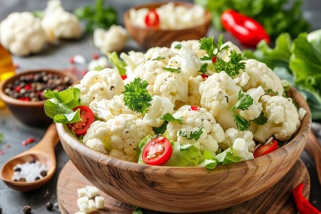 Бюджетный салат из цветной капусты: можно закрыть на зиму или есть через сутки